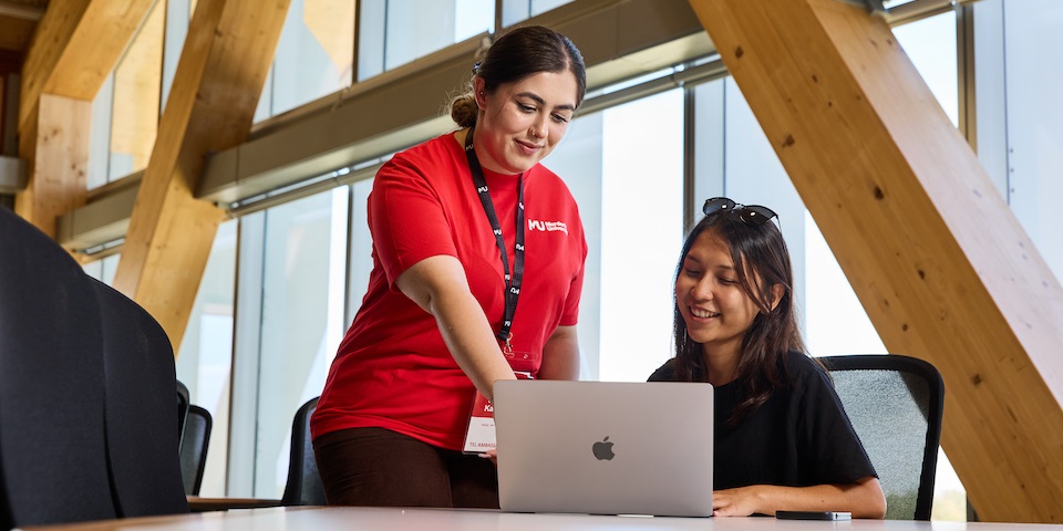 student helping student
