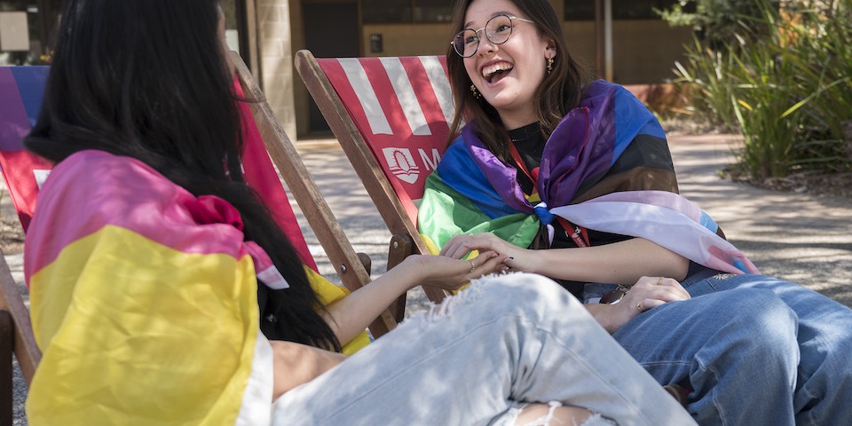 students laughing